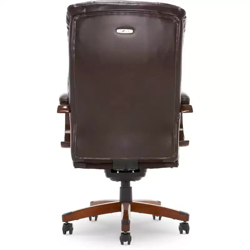 Big & Tall Executive Chair Brown - La-Z-Boy: Memory Foam, Ergonomic, 400 lbs Capacity