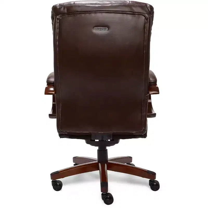 Big & Tall Executive Chair Brown - La-Z-Boy: Memory Foam, Ergonomic, 400 lbs Capacity