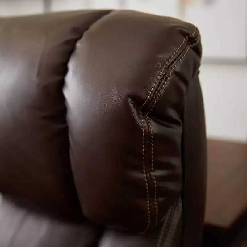 Big & Tall Executive Chair Brown - La-Z-Boy: Memory Foam, Ergonomic, 400 lbs Capacity