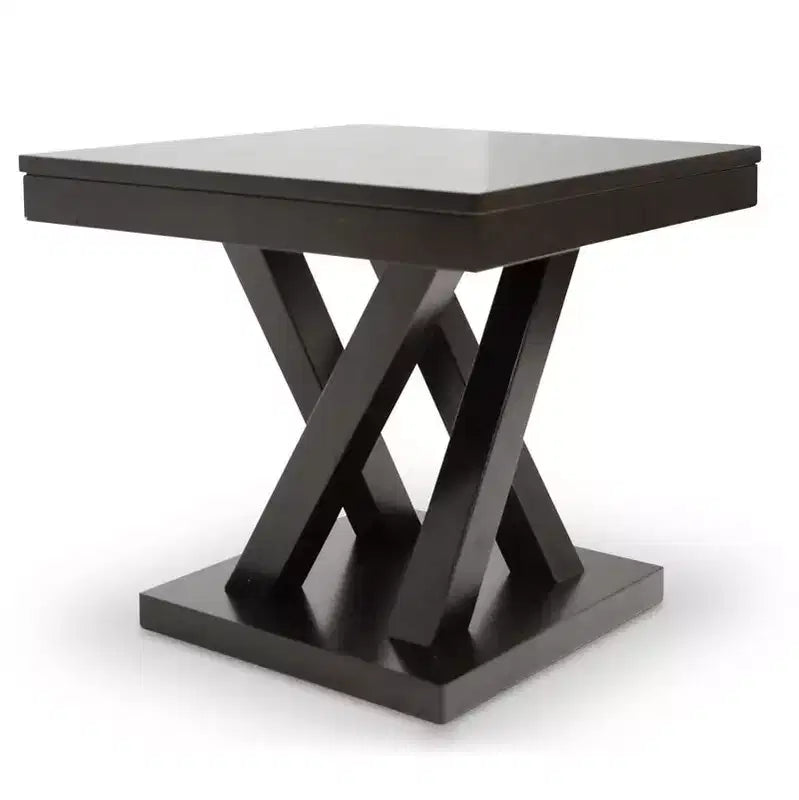 Everdon Modern End Table Dark Brown - Baxton Studio: Sturdy Square Side Table for Family Room