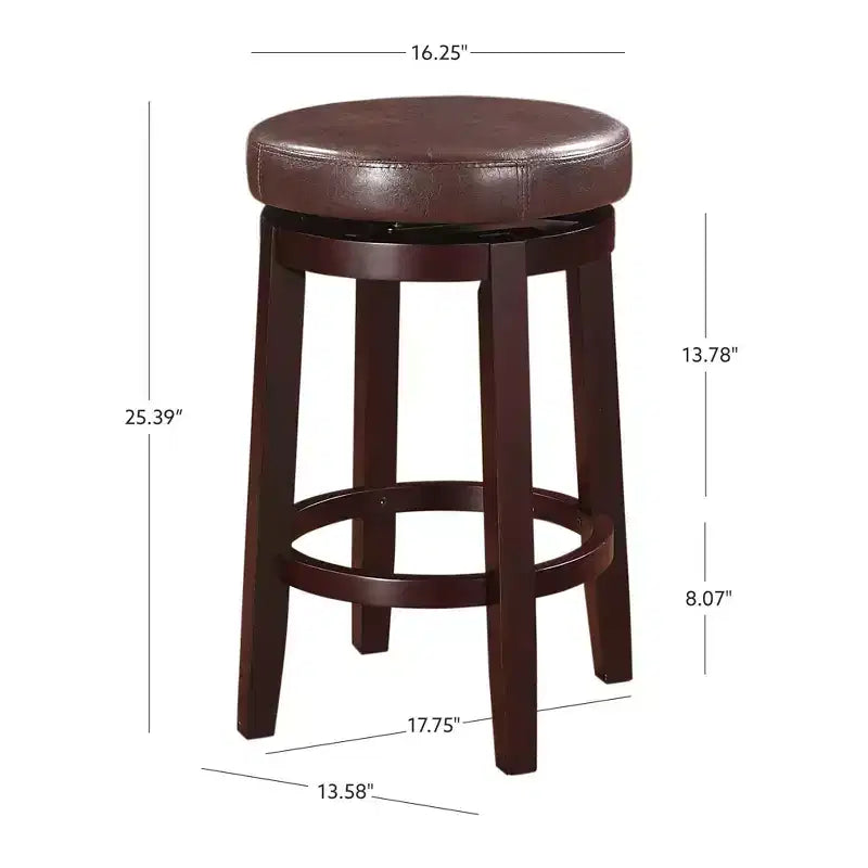 Maya Swivel Backless Counter Height Barstool - Linon