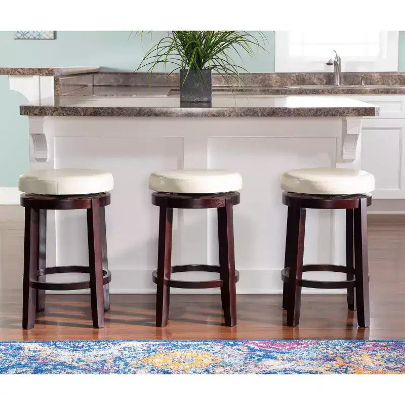 Maya Swivel Backless Counter Height Barstool - Linon