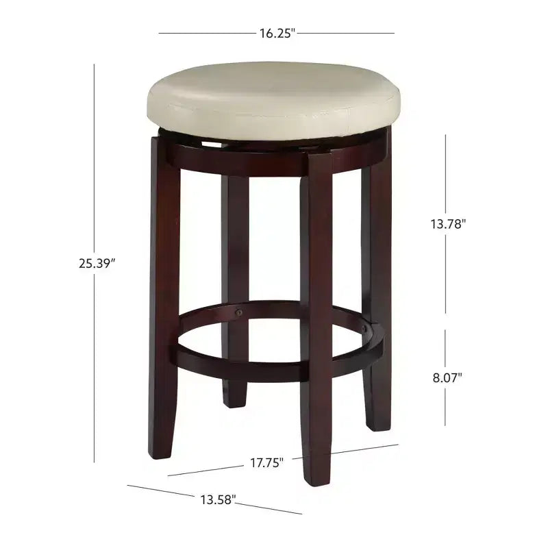 Maya Swivel Backless Counter Height Barstool - Linon