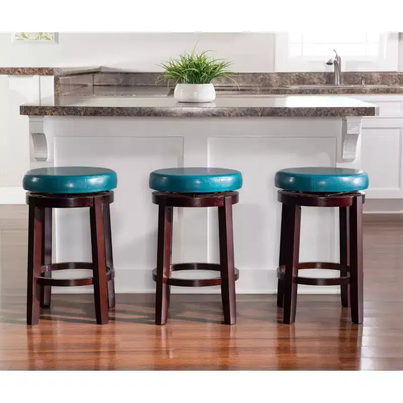 Maya Swivel Backless Counter Height Barstool - Linon