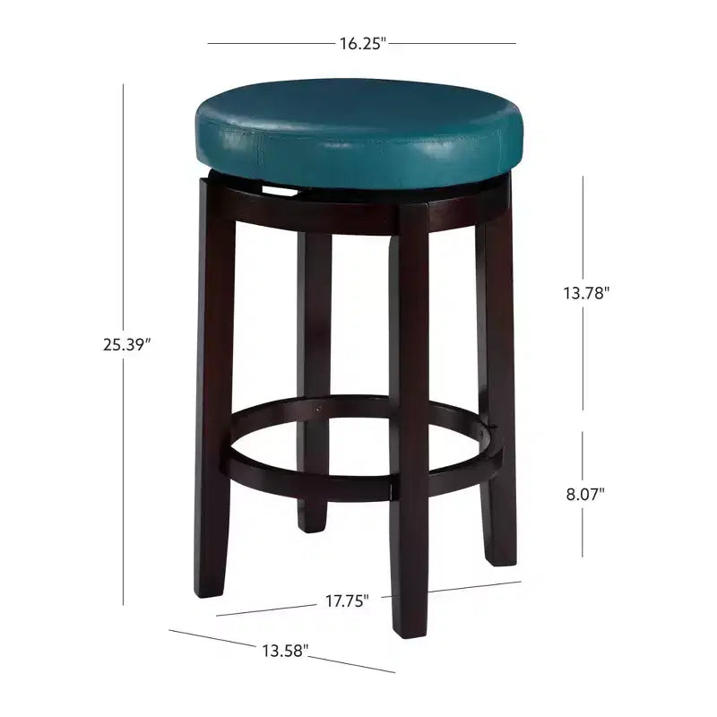 Maya Swivel Backless Counter Height Barstool - Linon