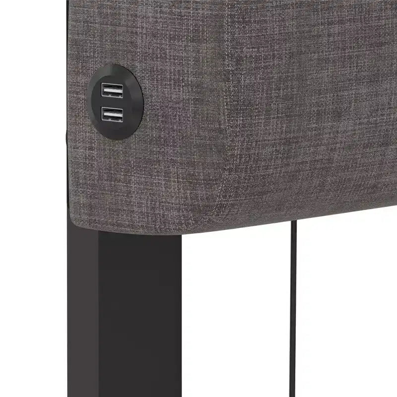 RealRooms Paloma Upholstered Bed with Dual USB Port